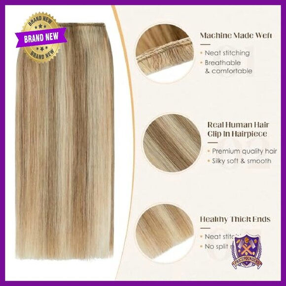 Human Hair Clip-In Extensions 4PC Set for Volume & Thinning Hair main image 4